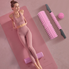 Аксессуары для йоги 泡沫轴肌肉放松神器滚轴棒瑜伽柱专业健身运动小腿狼牙棒按摩器材