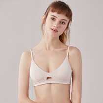 Underwear womens non-underwire summer thin French small chest flat bra special bra aa cup girl student triangle cup bra
