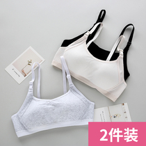 Day-series lingerie womens small breasts gather students high school girl thin section Summer pure cotton No steel ring bra to receive the secondary milk