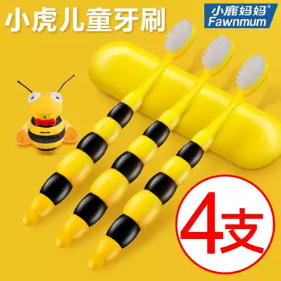 Fawn Mother Little Tiger Children's Toothbrush 2-3-4-5-6-12 Years Old Toy Brush Baby Soft Hair Milk Toothbrush