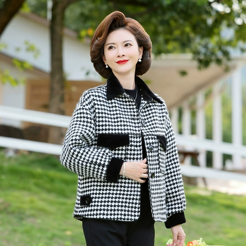 Осенняя демисезонная бархатная короткая весенняя куртка для матери, в западном стиле, для среднего возраста