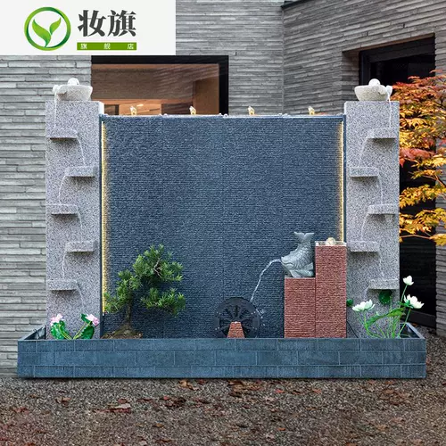 Получите домашнее крыльцо создание сад сад корпорал каменной вода кассир вода вода на экране открытый ландшафт водопад вилла фонтан