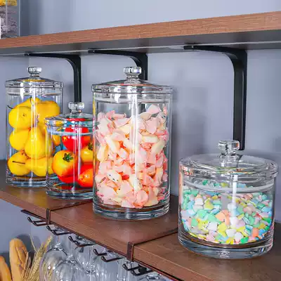Commercial storage cans household with lid sealed cans miscellaneous grains tea storage box large mouth acrylic PC anti-drop transparent cans