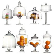 European transparent glass candy jar storage tank Sugar tank Creative wedding dessert sample room Kitchen soft decoration ornaments