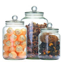 Sealed bottles glass storage cans food storage cans whole grains moisture proof cans tangerine peel small green citrus medicinal materials display cans