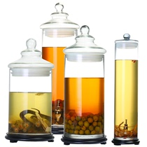 Thickened bubble wine bottle Glass bubble wine special bottle Sealed bubble wine bottle with faucet bubble wine jar tall 5-100 pounds