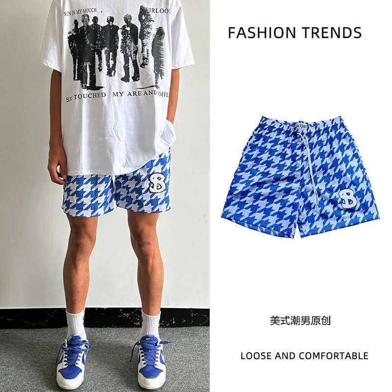 Summer New American-Style Quick-Drying Shorts for Men, Loose Casual Knee-Length Training Shorts, Sports Basketball Three-Quarter Pants