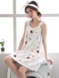 Летняя пижама, хлопковая юбка, сексуальная мини-юбка, жилет без рукавов, эффект подтяжки, большой размер
