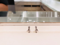  Japan Direct Mail Star Jewelry Girl 10k Gold Platinum Meteor Topaz Ear Clip