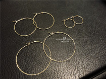 Japan Direct Mail Akete Arcado 10K Simple Joker Spiral Earrings Three Size