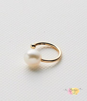 Japan direct mail cocoshnik 10k gold fresh water pearl simple all-around ear clip ear clip