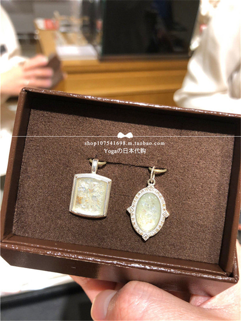 Japan Straight Sends Agete Acadol 19 Spring Roman Glass Necklace Pendant Retro