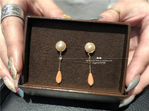 Japanese direct mail agete 20 Spring 10K retro freshwater pearl earrings with earrings
