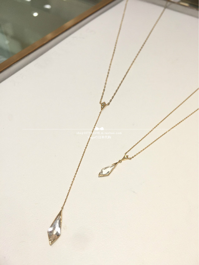 Japan Direct sends Star Jewelry 17 autumn 18k gold sun glitter instantly Y shaped necklace