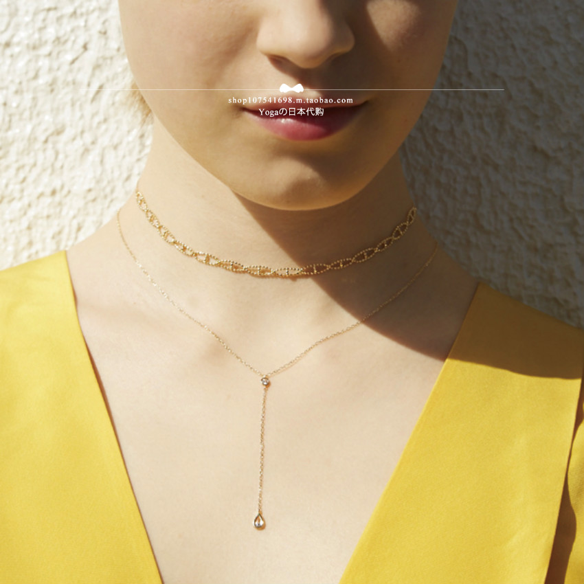 Japan Straight Away Star Jewelry Girl 10k Y Type Three Adjustable Necklace Two Styles