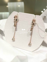 Japan Direct Mail Star Jewelry 10K Gold Teardrop Topaz Swaying Swing Ear Clip