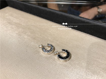 Japan Direct mail e m 925 Silver retro zircon Earrings