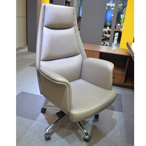 Genuine leather owner chair Lying Office Chair Massage Large Class Chair Comfort Long Sitting Computer Chair Home Swivel Chair Upscale Chair