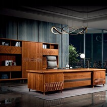 Light Extravaganza Minimalist Modern High-end Boss Table Manager Room President Desk Chairman Furniture Solid Wood Big Bandae 32