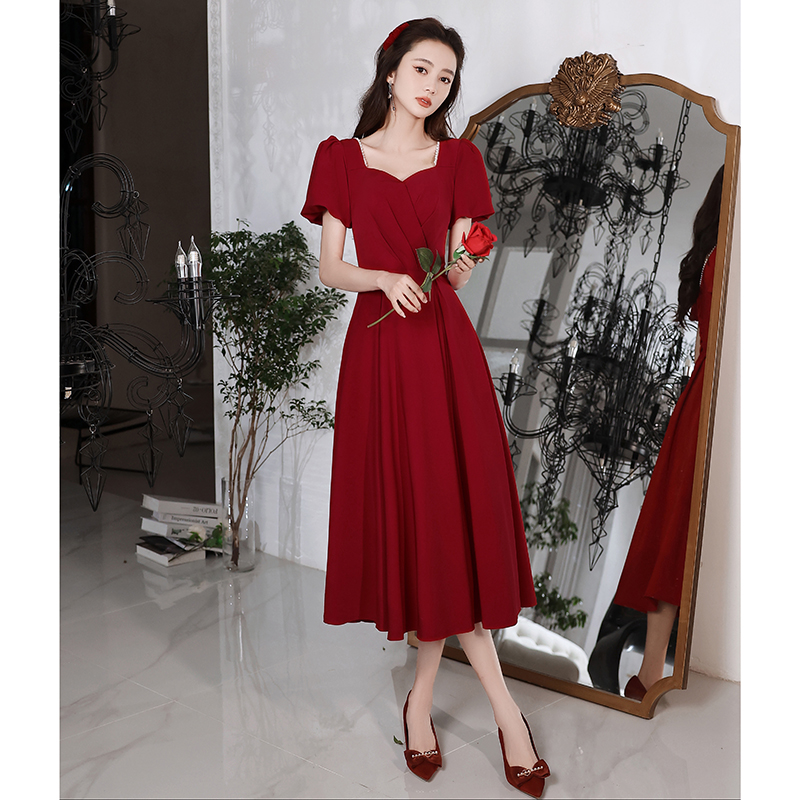 Evening dress, burgundy summer wedding dress, suitable for teen Evening dress, burgundy summer wedding dress, suitable for teen