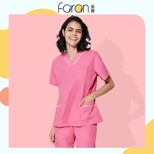 法然洗手衣短袖护士服女工作服美容院制服女刷手衣分体洗手服套装