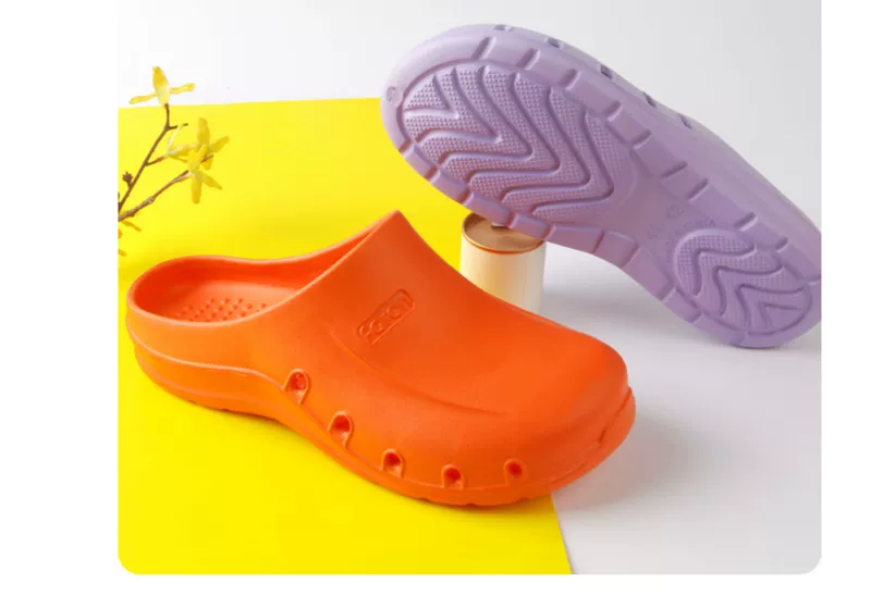 Giày phẫu thuật Faran, giày làm việc phòng sạch, Crocs, dép đi trong phòng thí nghiệm, giày mũi nhọn, EVA chống trượt dép ngành y
