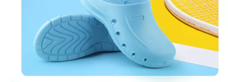 Giày làm việc phòng sạch Faran cho bác sĩ và y tá, guốc, dép lê nam nữ, mũi nhọn, EVA chống trượt dép đi trong phòng sạch