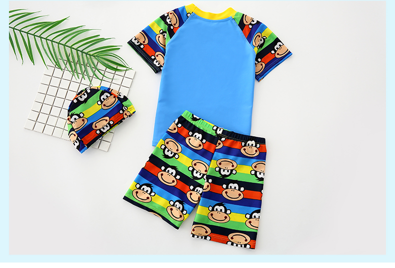 Áo tắm cho trẻ em trai Quần bơi tách quần Big Boy Baby Cartoon Áo tắm cho bé Bộ đồ bơi kính râm đồ bơi 2 mảnh cho bé gái