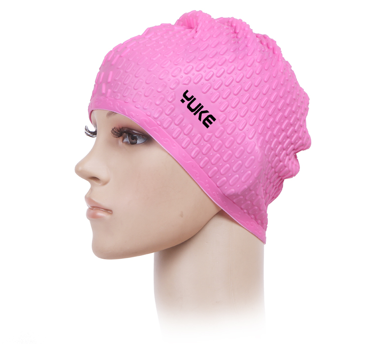 Mũ len Yuke mũ bơi Unisex Tóc dài không thấm nước silicone giọt nước mũ bơi thoải mái không có đầu 	mũ bơi vải
