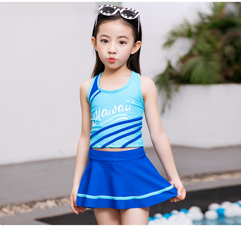 Yu Ke chia tay đồ bơi trẻ em gái lớn trẻ em váy kiểu boxer áo tắm bé gái học sinh bơi mùa xuân nóng đồ bơi h&m cho bé gái