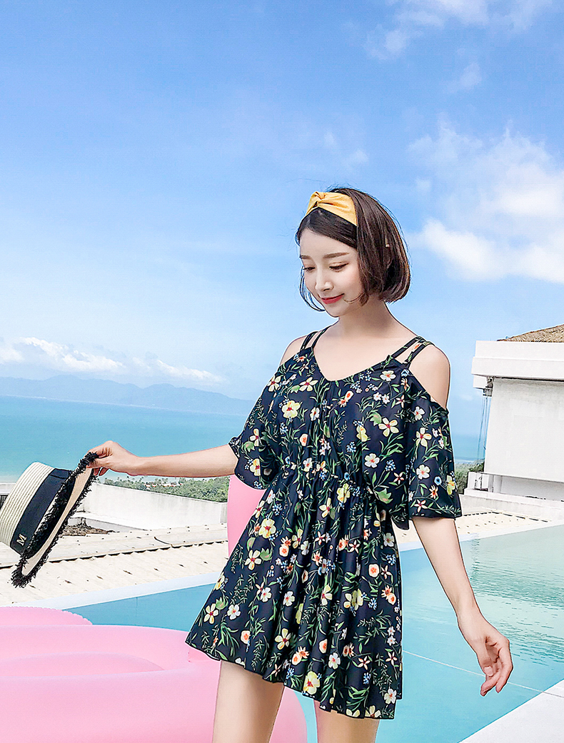 Áo tắm 3 mảnh ngực nhỏ của phụ nữ tập hợp giảm béo bụng gợi cảm Hàn Quốc váy xẻ bảo thủ mùa xuân nóng bỏng - Bộ đồ bơi hai mảnh 	đồ bơi 2 mảnh cột chéo eo	