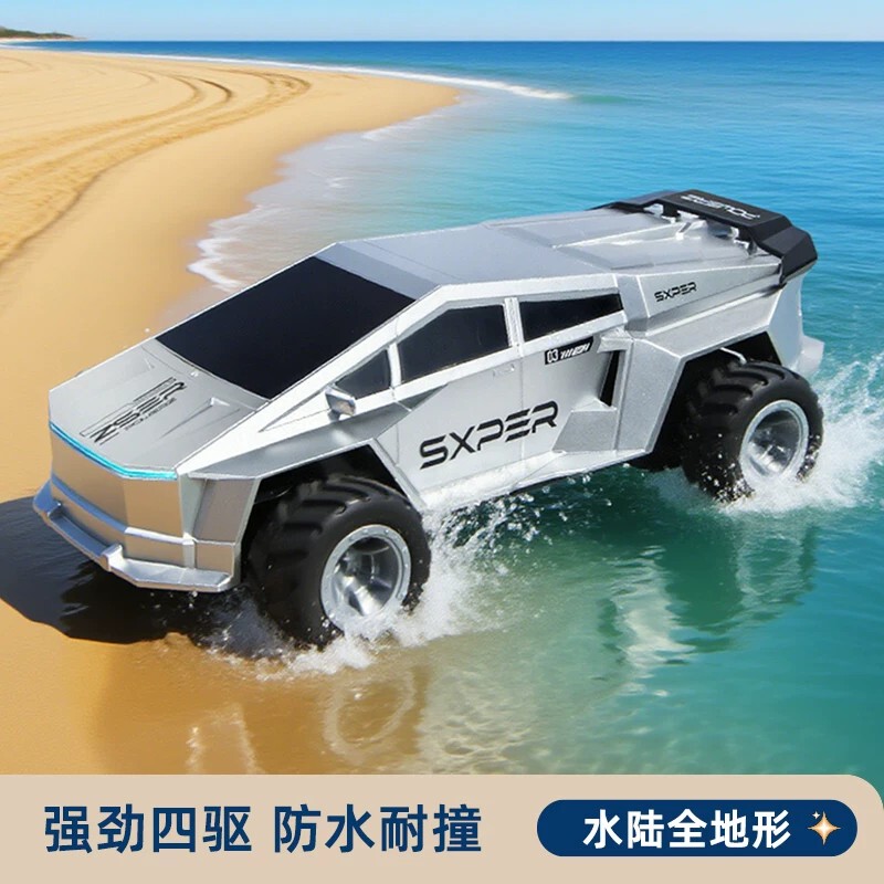 Tesla Remote Control Car Kidsren's Four-Wheel Drive Off-Road Vehicle Amphibious Toy Car Racing Car Boy's New Year Gift