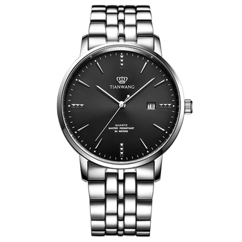 Tianwang Watch Official Outlet Calendar Business Quartz Watch Men's Watch Steel Band Large Dial Waterproof Men's Watch 31131
