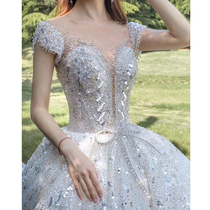 Main wedding dress bride 2020 new temperament trailing forest super fairy dream small light starry sky 2021 female
