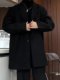 毛呢大衣男士秋冬加厚西装领百搭妮子外套潮流情侣中长款休闲风衣