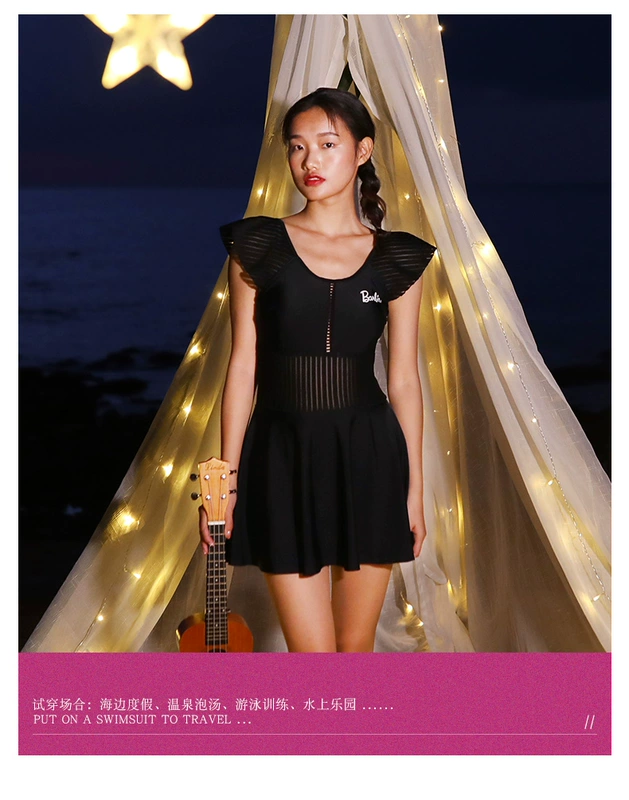 Barbie Áo tắm Nữ 2020 Sinh viên Bảo thủ Mới Váy một mảnh che bụng Mỏng Hàn Quốc Ins Wind Hot Spring Đồ bơi - Bộ đồ bơi One Piece