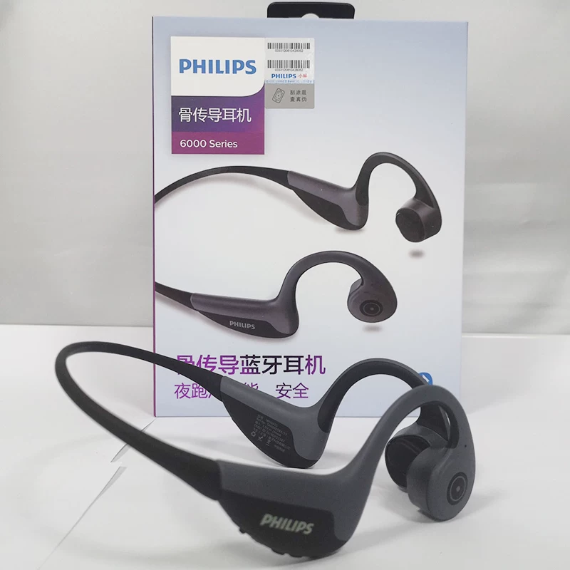 Беспроводные наушники теснотя звукопроводящие (костная проводимость) Philips TAN6605 для спорта бега влагозащищенные Bluetooth Android универсальное устройство