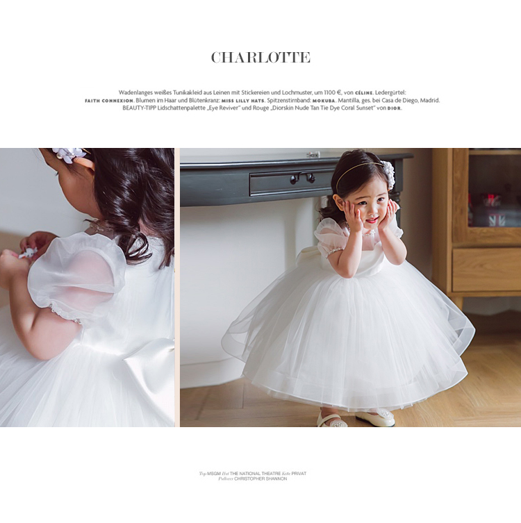 Mới cao eo phun tay áo hoa cô gái ăn mặc công chúa váy cô gái pettiskirt bánh váy trẻ em cho thấy quần áo bông phụ nữ đầm đẹp cho be gái 7 tuổi