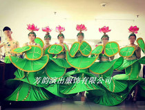 Lotus Pond Moon Color Song Companion Dance Costume Lotus Dance Big Swing Dress Dance Suit Opening Dance Stage Lotus props