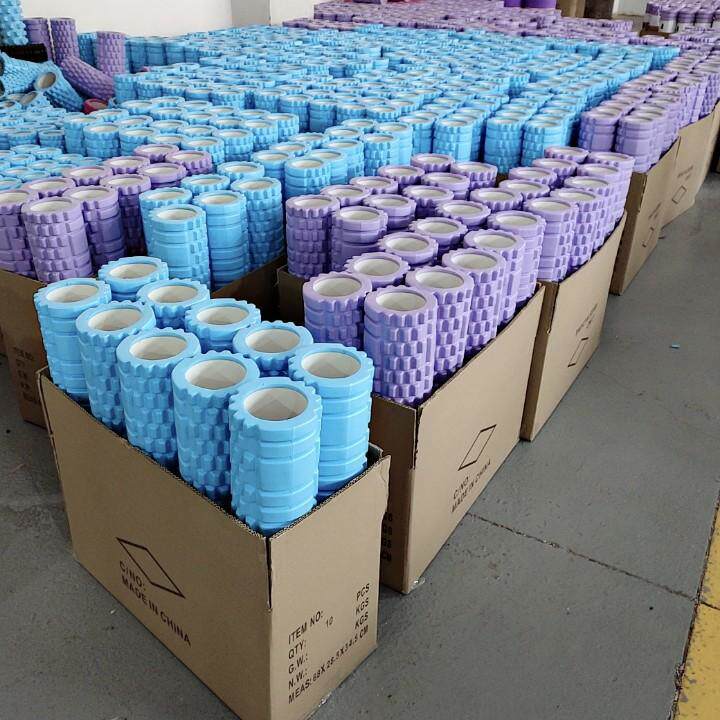 товар из китая 迷你款eva空心瑜伽柱小直径泡沫轴狼牙棒肌肉放松健身滚筒按摩棒