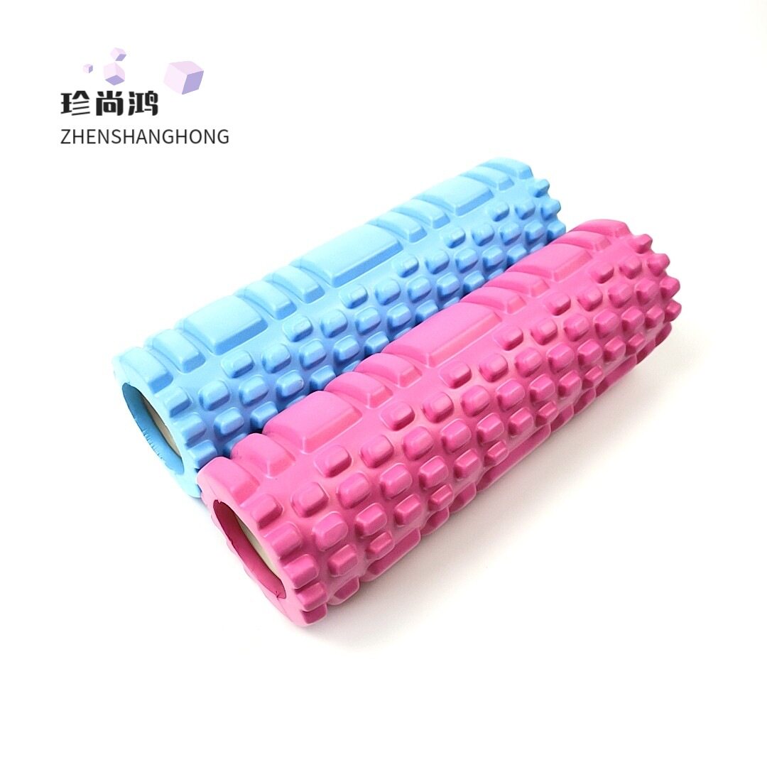 товар из китая 迷你款eva空心瑜伽柱小直径泡沫轴狼牙棒肌肉放松健身滚筒按摩棒