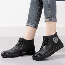 Pull-back rain boots for women for all seasons casual and fashionable outer wear waterproof shoe covers non-slip cute short rain boots sunny and rain boots