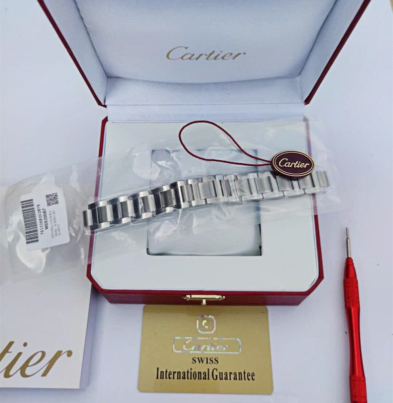 Compatible with Cartier Men's Watch Strap Original Blue Balloon Quick-Release Steel Strap Tank Key Women's Watch Chain