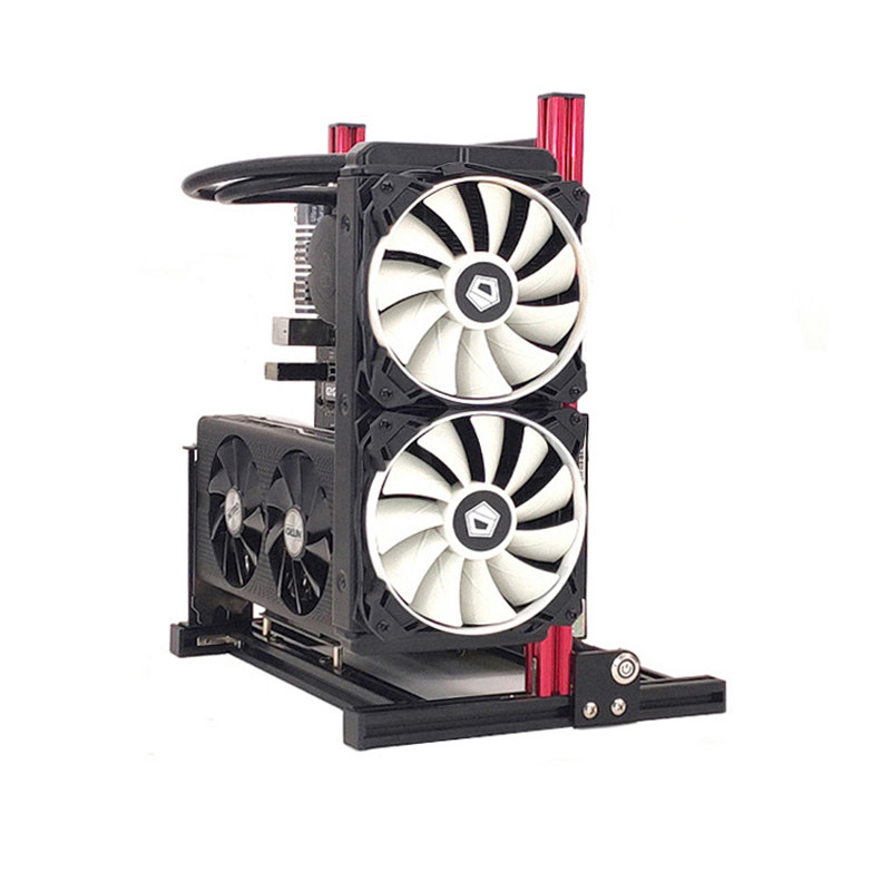 Open all-aluminum rack diy main case rack ATX main case vertical main case transparent main case creative water-cooled main case