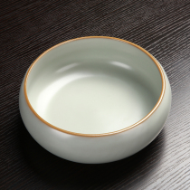 Ru porcelain tea set tea wash simple retro Kung Fu tea household Cup wash extra large fish tank open bowl set