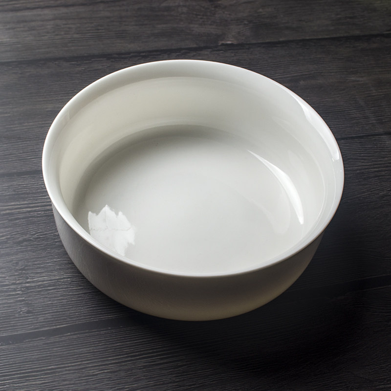 Defied white porcelain tea tea tea-washing govt tea home cup wash goat fat jade large fish tank whole set of large soup bowl