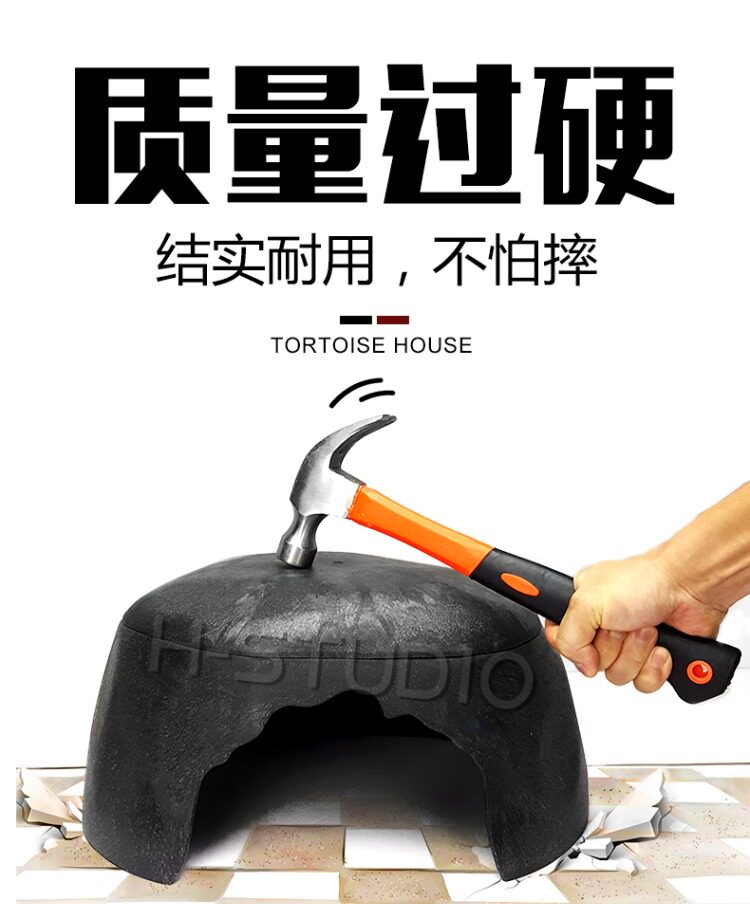 Аксессуары для рептилии 包邮 爬宠陆龟加湿大号/小号爬箱躲避洞 爬虫保湿预防隆背 送瓷盆 H/STUDIO