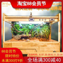 (Customized 4) Anyuan Turtle Villa One-stop Drainage Yellow Margin Turtle Half-aquatic Turtle Landscape Tank Intelligent Breeding Box for Turtles