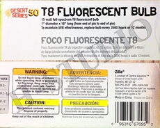 Аксессуары для рептилии 正品包邮 美国zilla 爬虫多肉uvb灯管沙漠型50