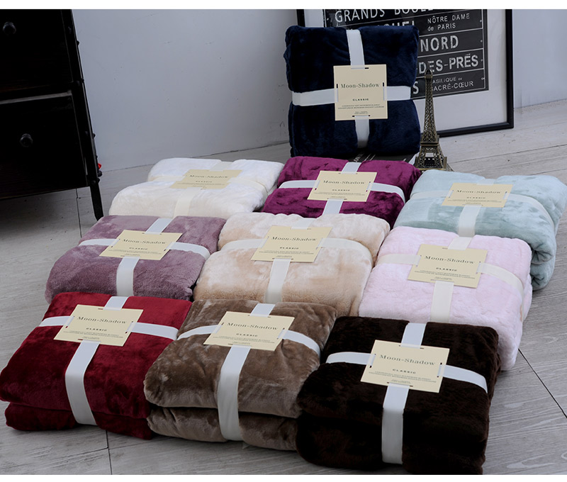 Mùa đông dày flannel san hô fleece chăn chăn sheets sofa chăn đóng dấu bằng văn phòng giản dị chăn